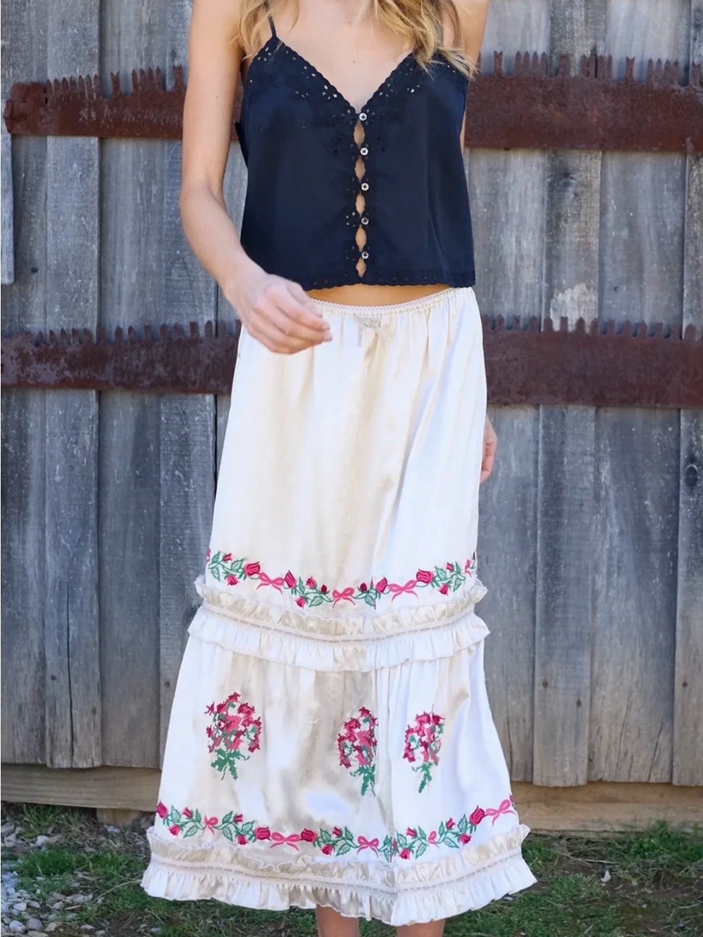 NWT XL NATURAL LIFE XL CAMI BLACK —- TOP ONLY — see other listing for skirt